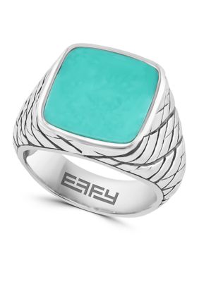 Effy Men's Turquoise Ring In Sterling Silver