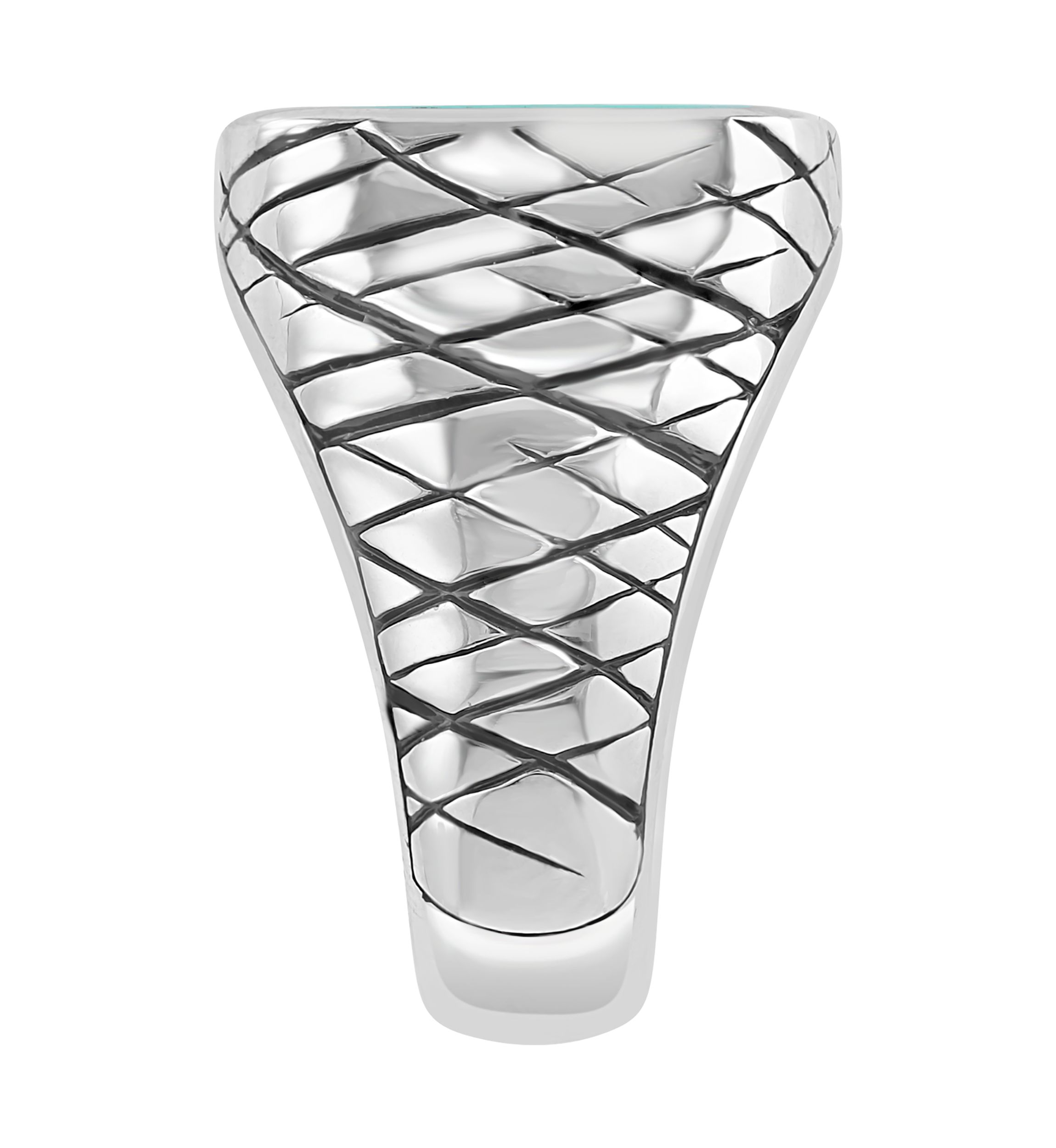 Mens Turquoise Ring in Sterling Silver