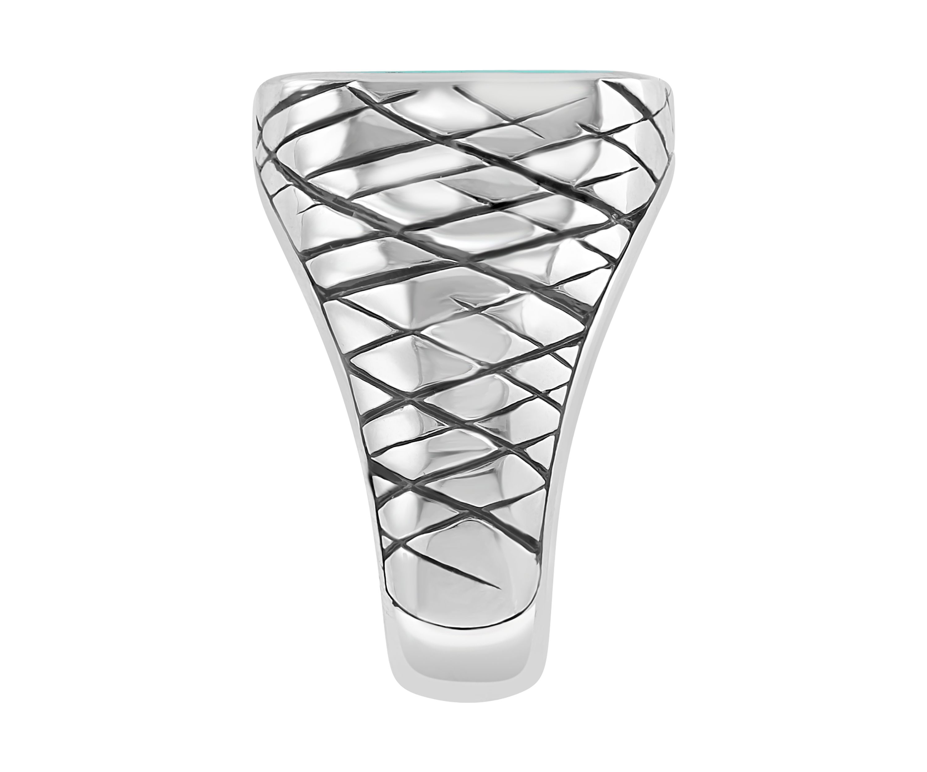 Mens Turquoise Ring in Sterling Silver