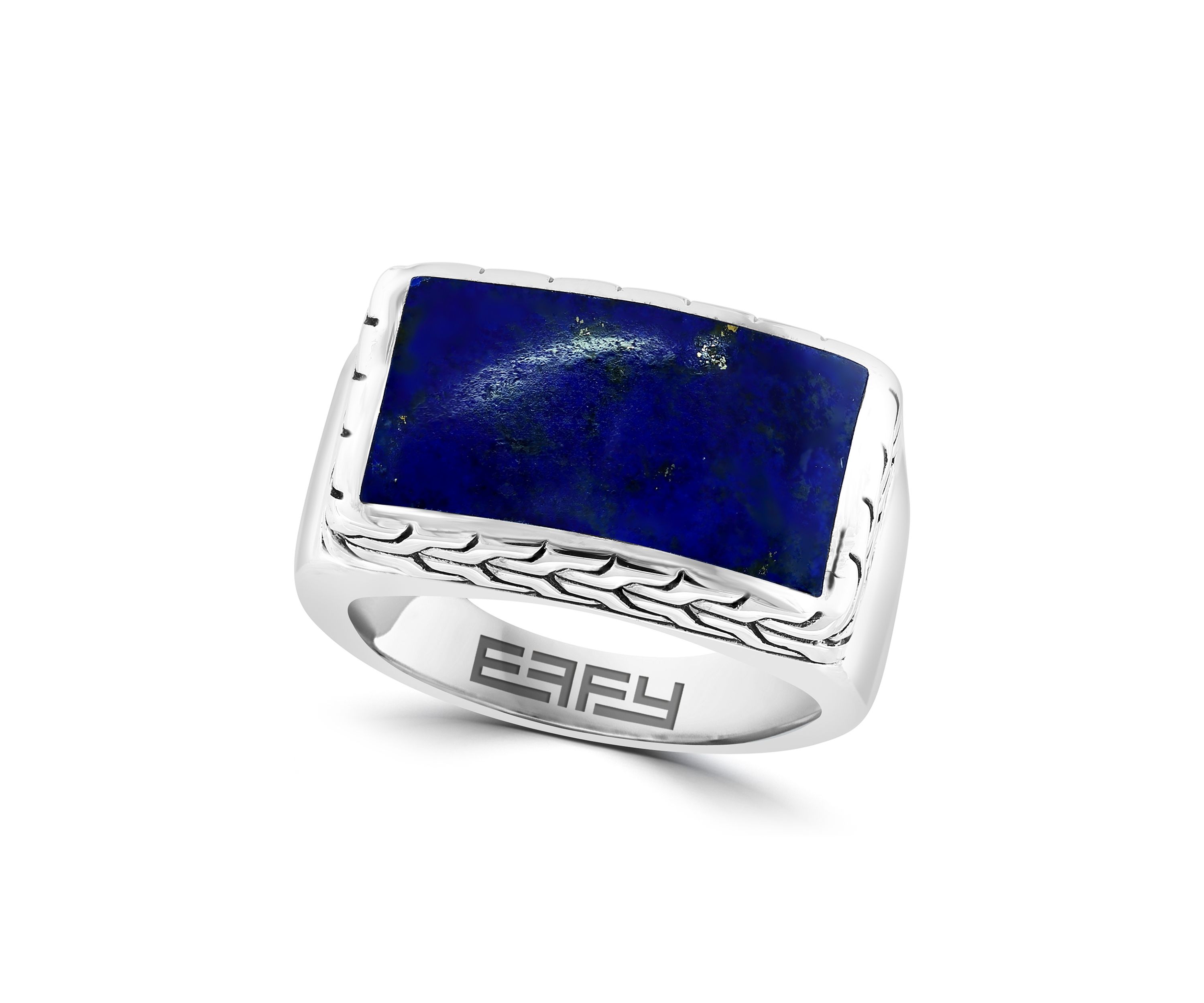 Mens Lapis Lazuli  Ring in Sterling Silver 