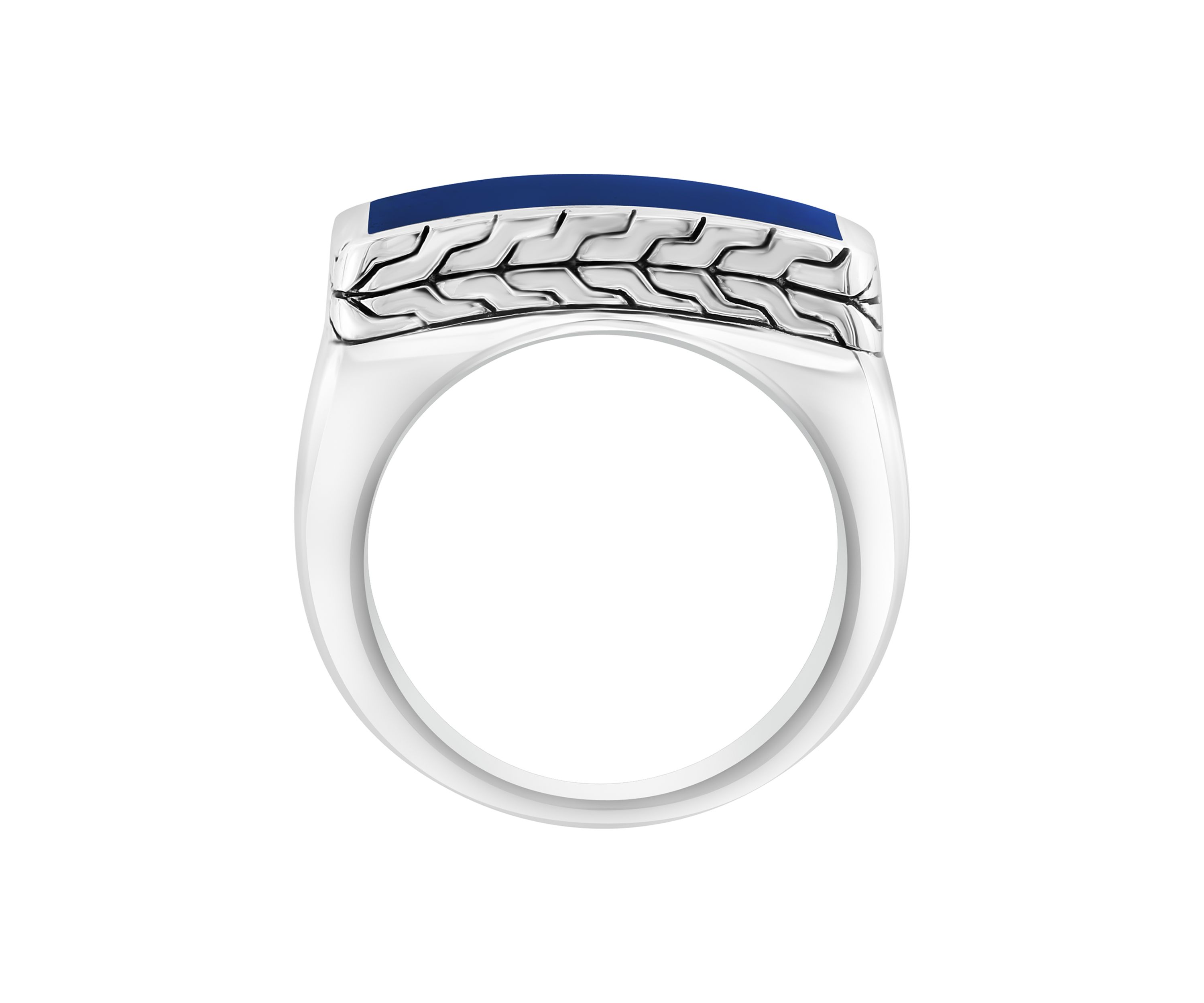 Mens Lapis Lazuli  Ring in Sterling Silver 