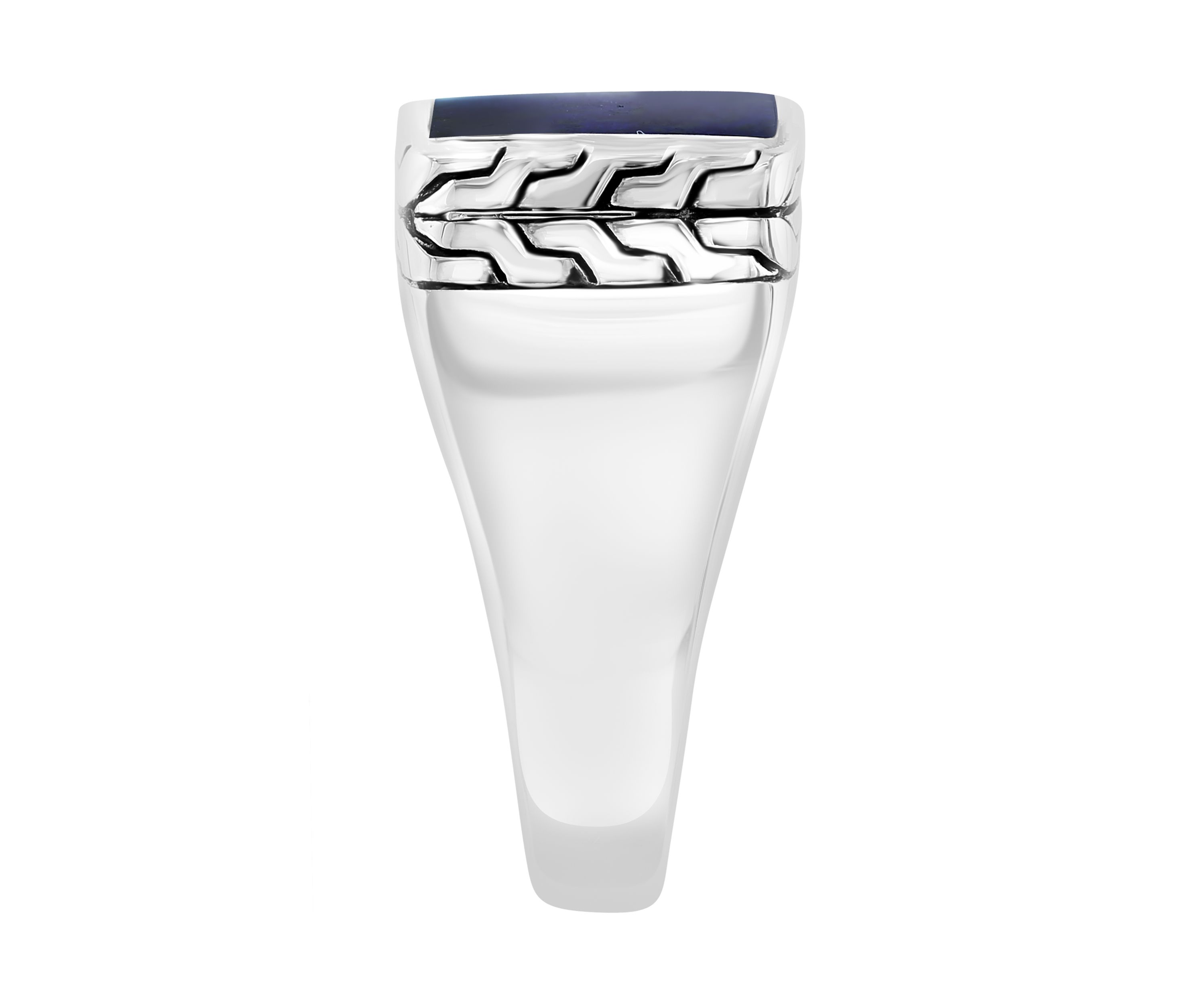 Mens Lapis Lazuli  Ring in Sterling Silver 