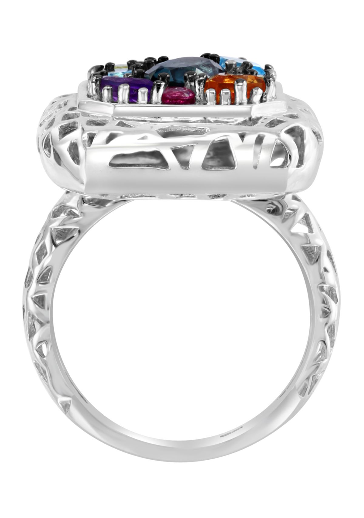 2.35 ct. t.w. Multi Gemstone Ring in Sterling Silver