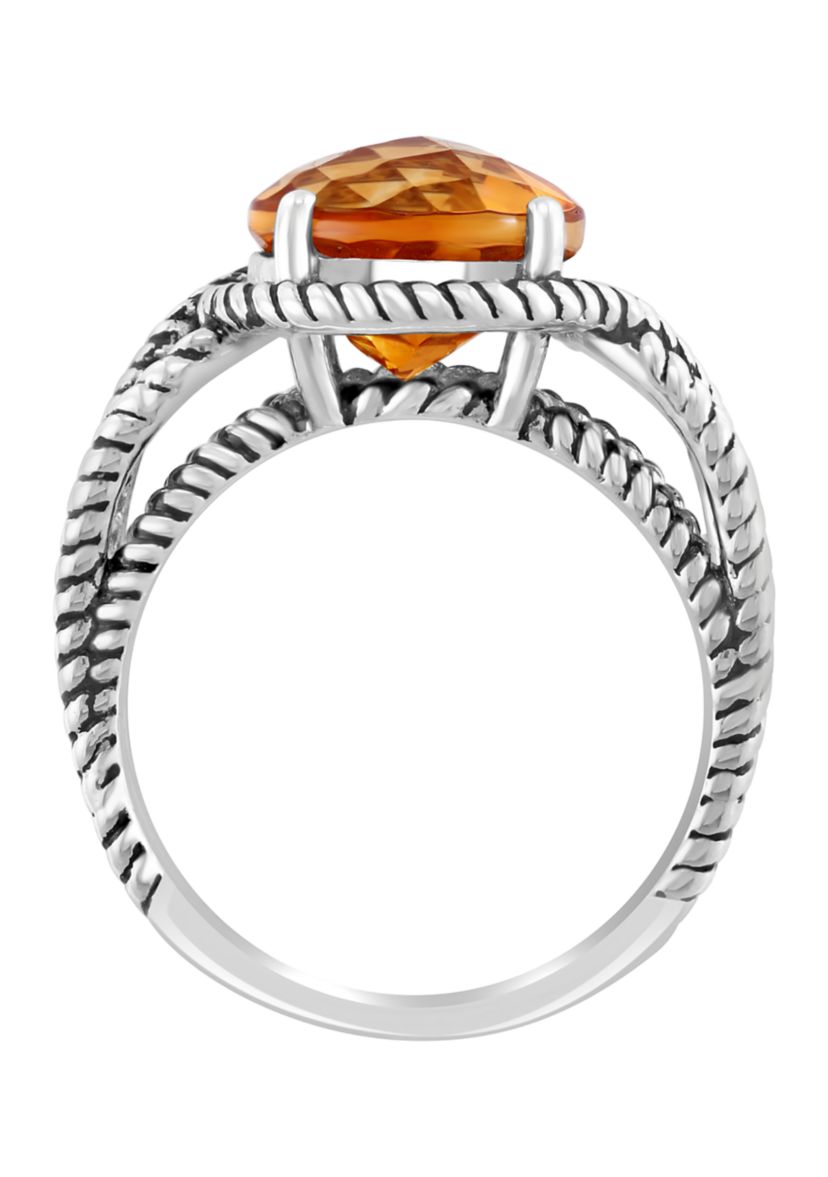 Citrine Ring in Sterling Silver