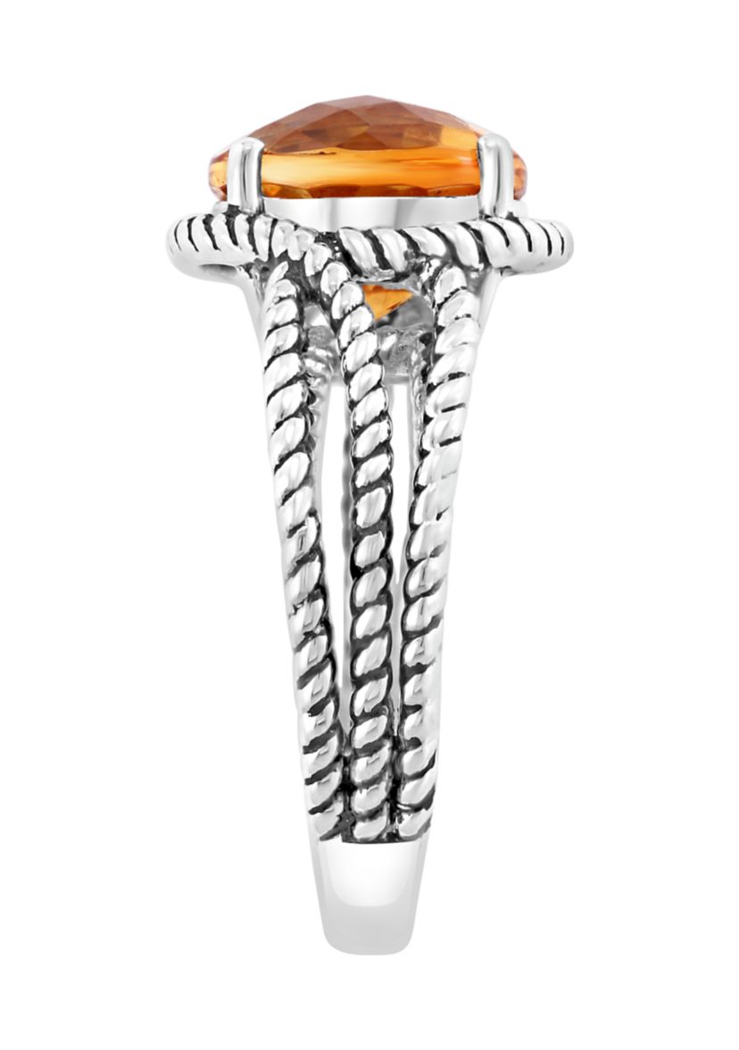 Citrine Ring in Sterling Silver