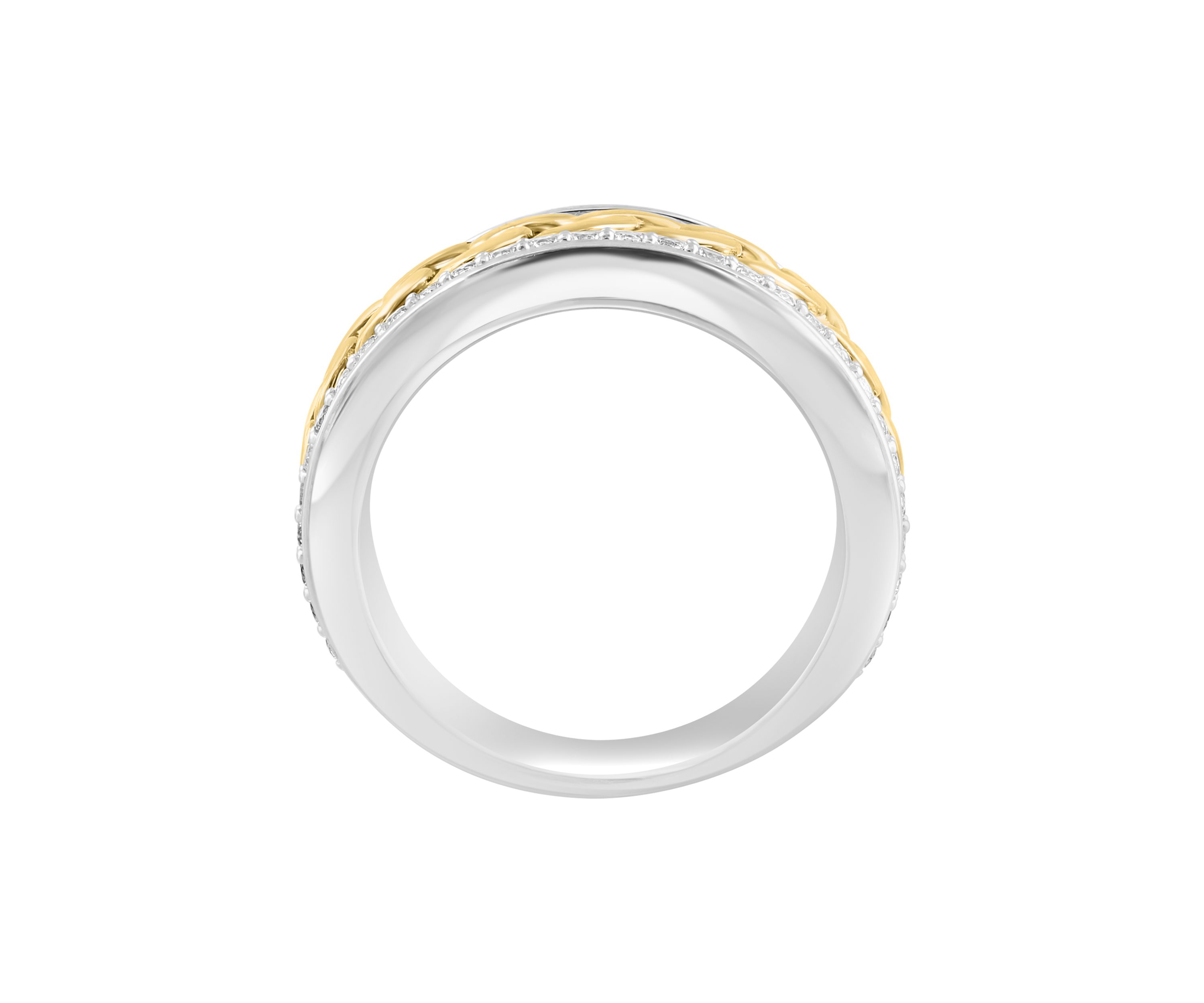 Mens White Sapphire Ring in Gold Over Sterling Silver