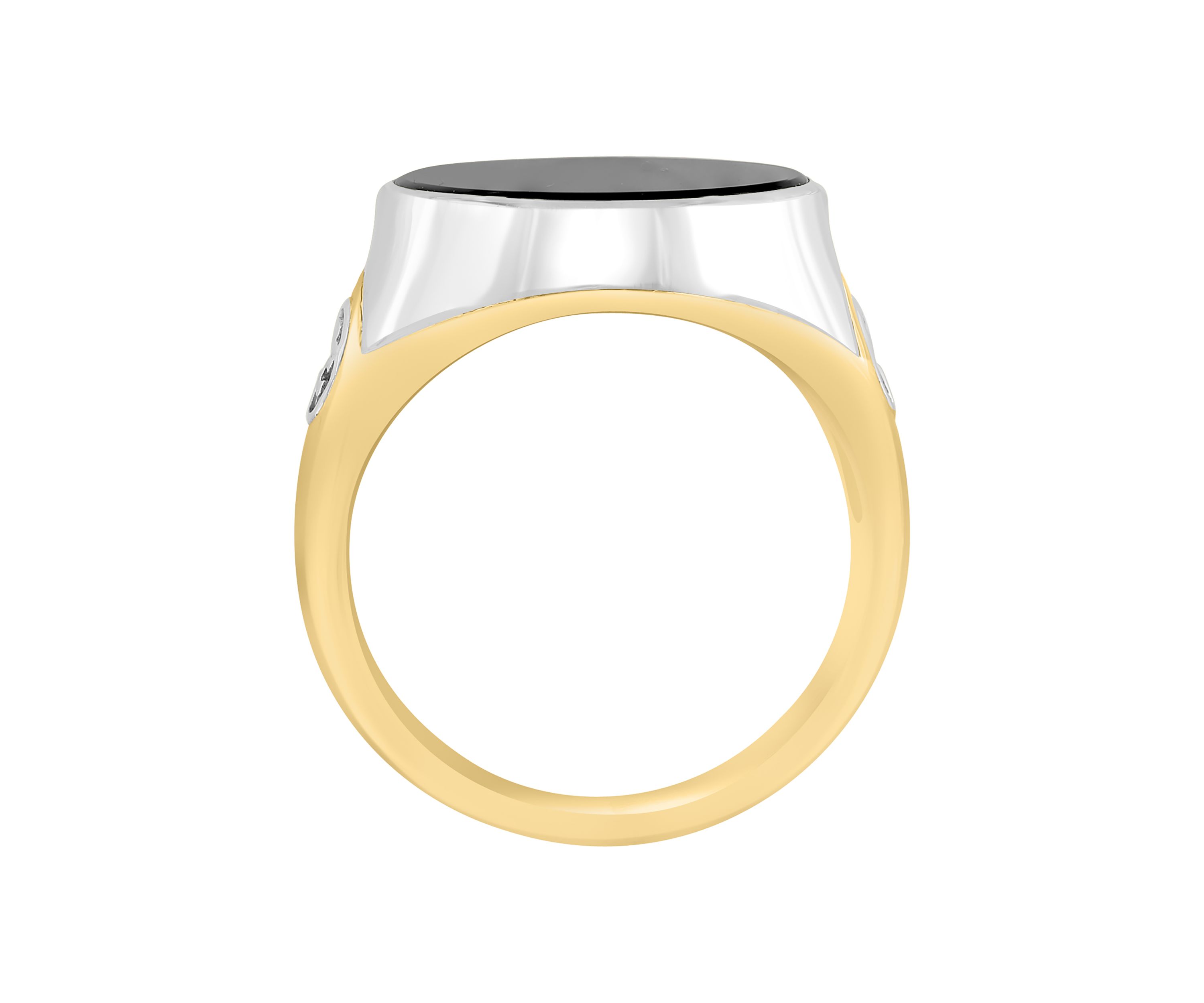 Mens Onyx Ring in Gold over Sterling Silver
