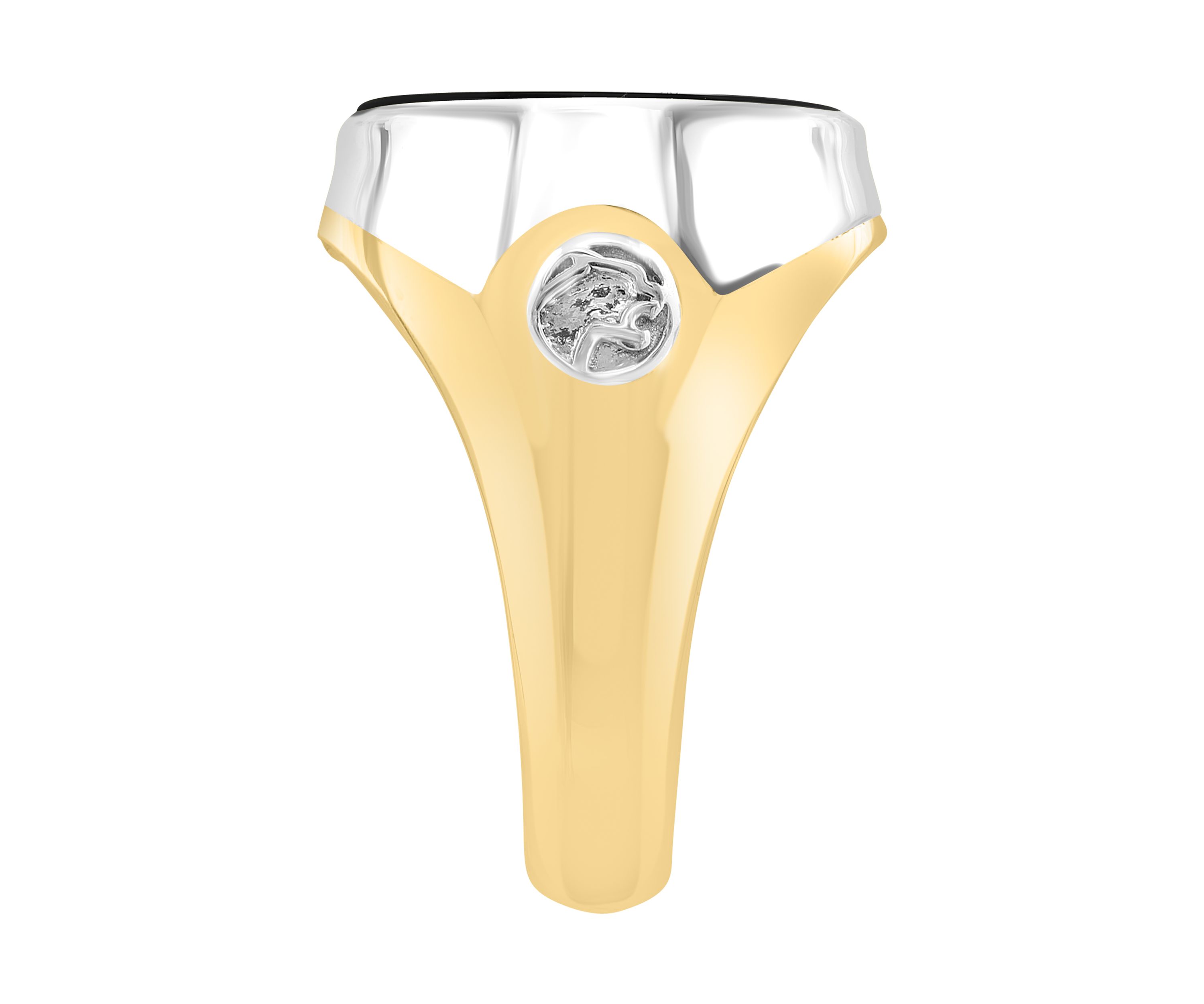 Mens Onyx Ring in Gold over Sterling Silver