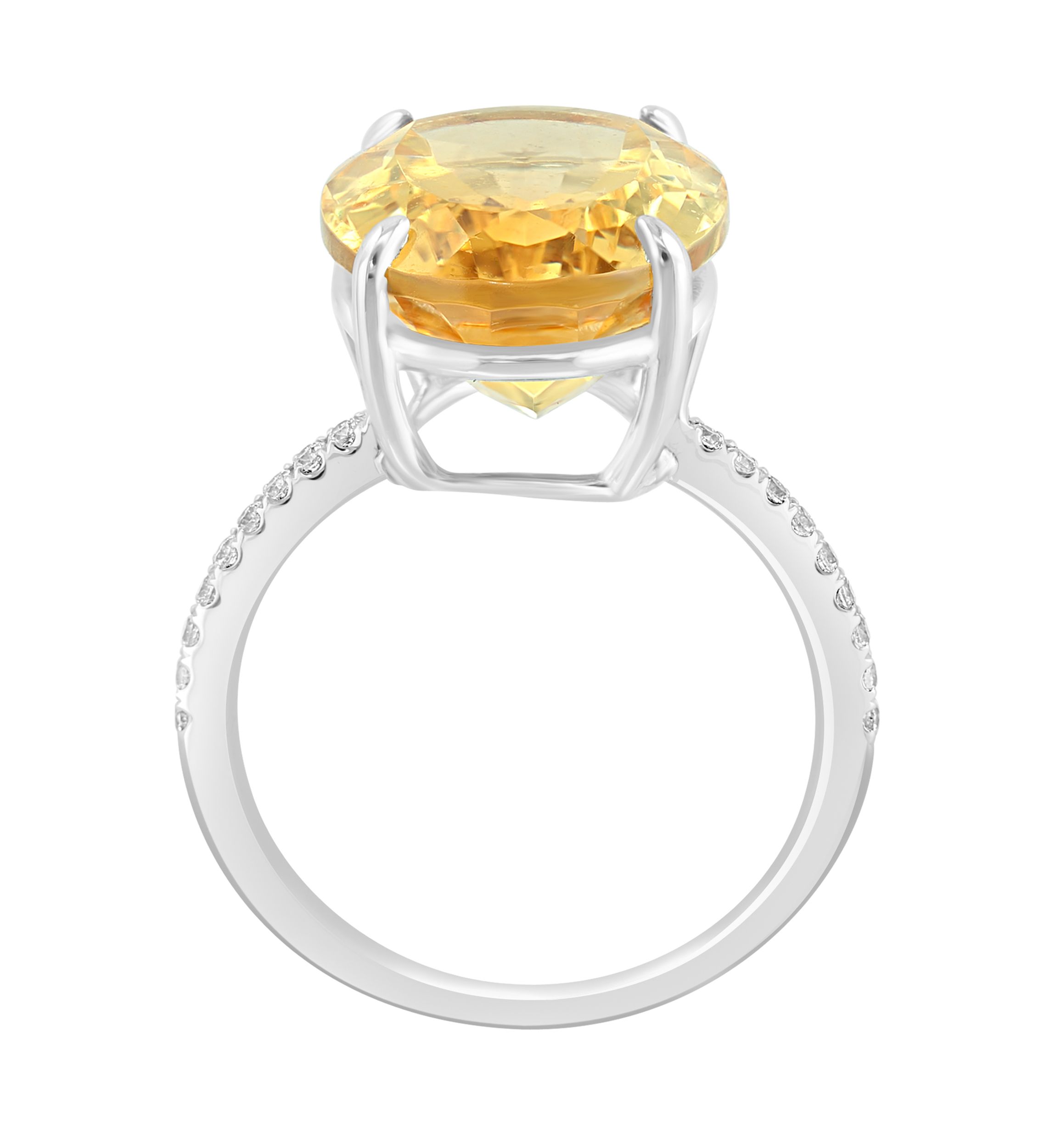 9.2 ct. t.w. Citrine and White Sapphire Ring in Sterling Silver