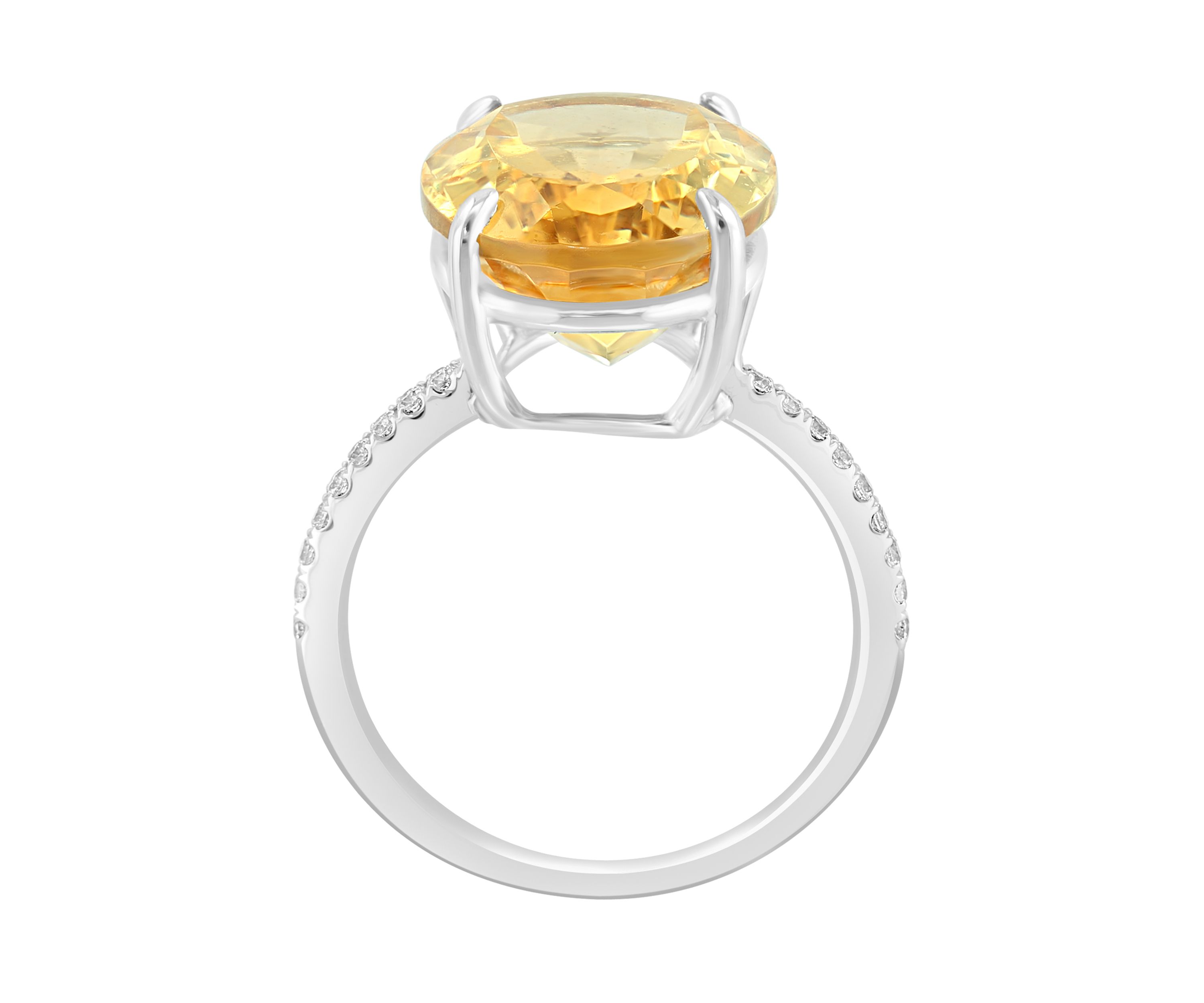 9.2 ct. t.w. Citrine and White Sapphire Ring in Sterling Silver