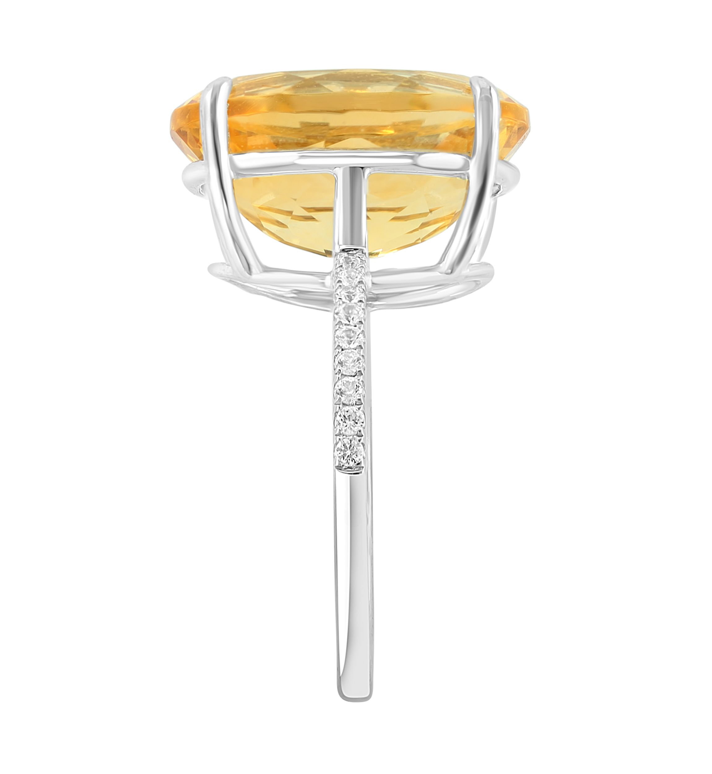 9.2 ct. t.w. Citrine and White Sapphire Ring in Sterling Silver