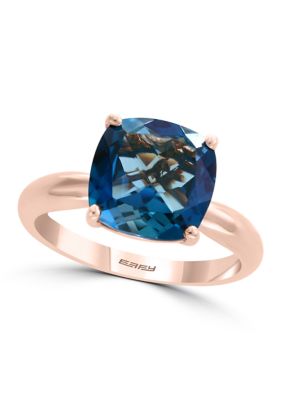 Effy London Blue Topaz Ring in 14K Rose Gold, 7