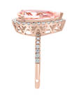 3/8 ct. t.w. Diamond and 2.65 ct. t.w. Morganite Ring in 14K Rose Gold
