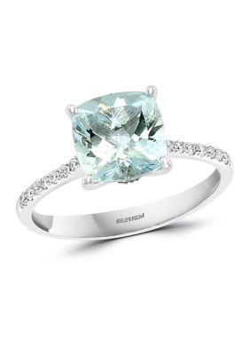 Effy 1.9 ct. t.w. Aquamarine and 1/8 ct. t.w. Diamond Ring in 14k White Gold -  5400451IRW0R683DQ