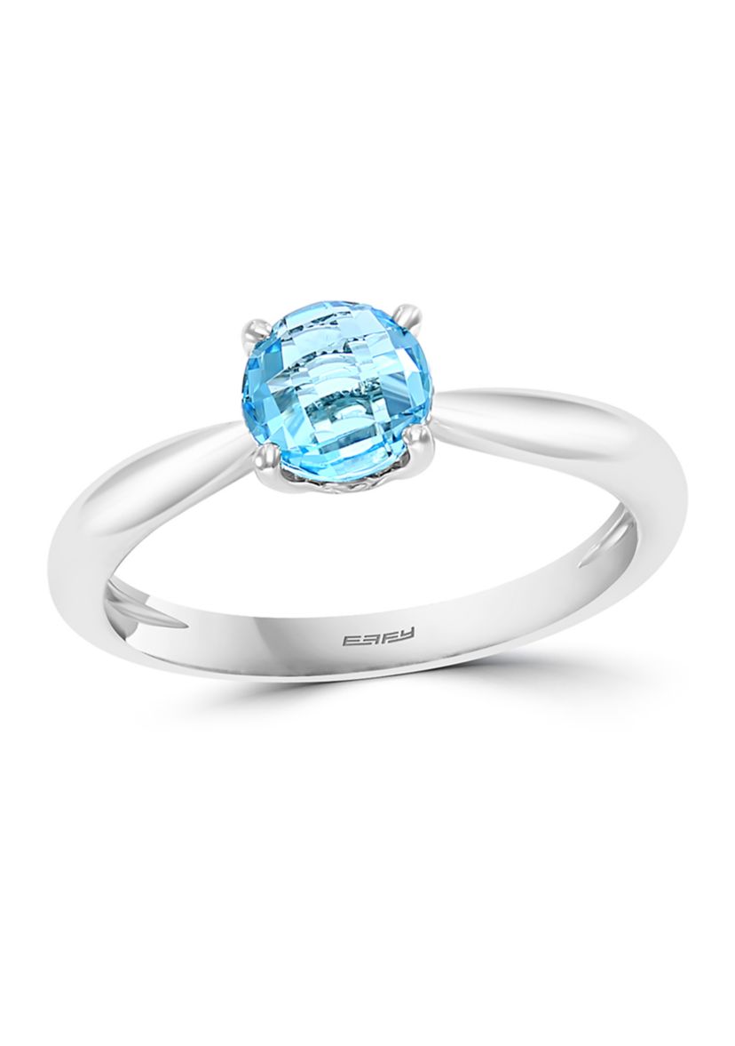  1 ct. t.w. Blue Topaz  Ring in 14k White Gold 