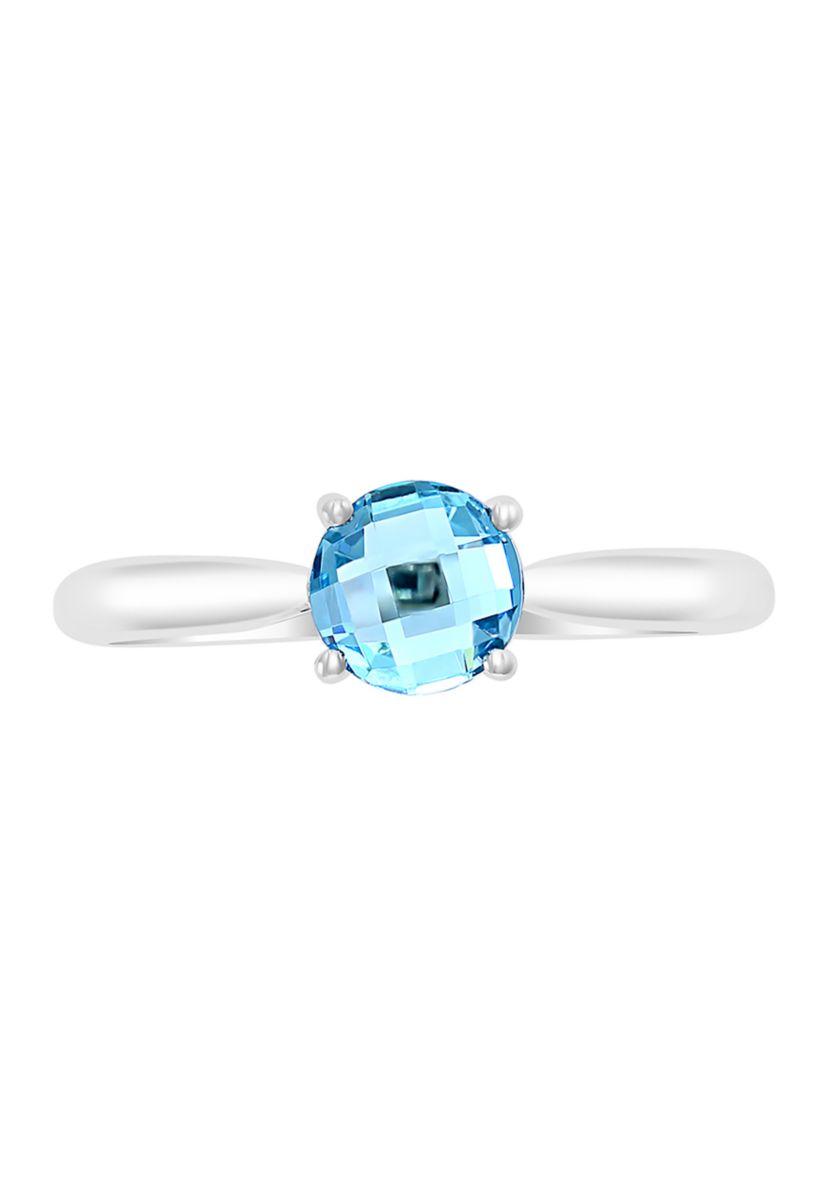  1 ct. t.w. Blue Topaz  Ring in 14k White Gold 