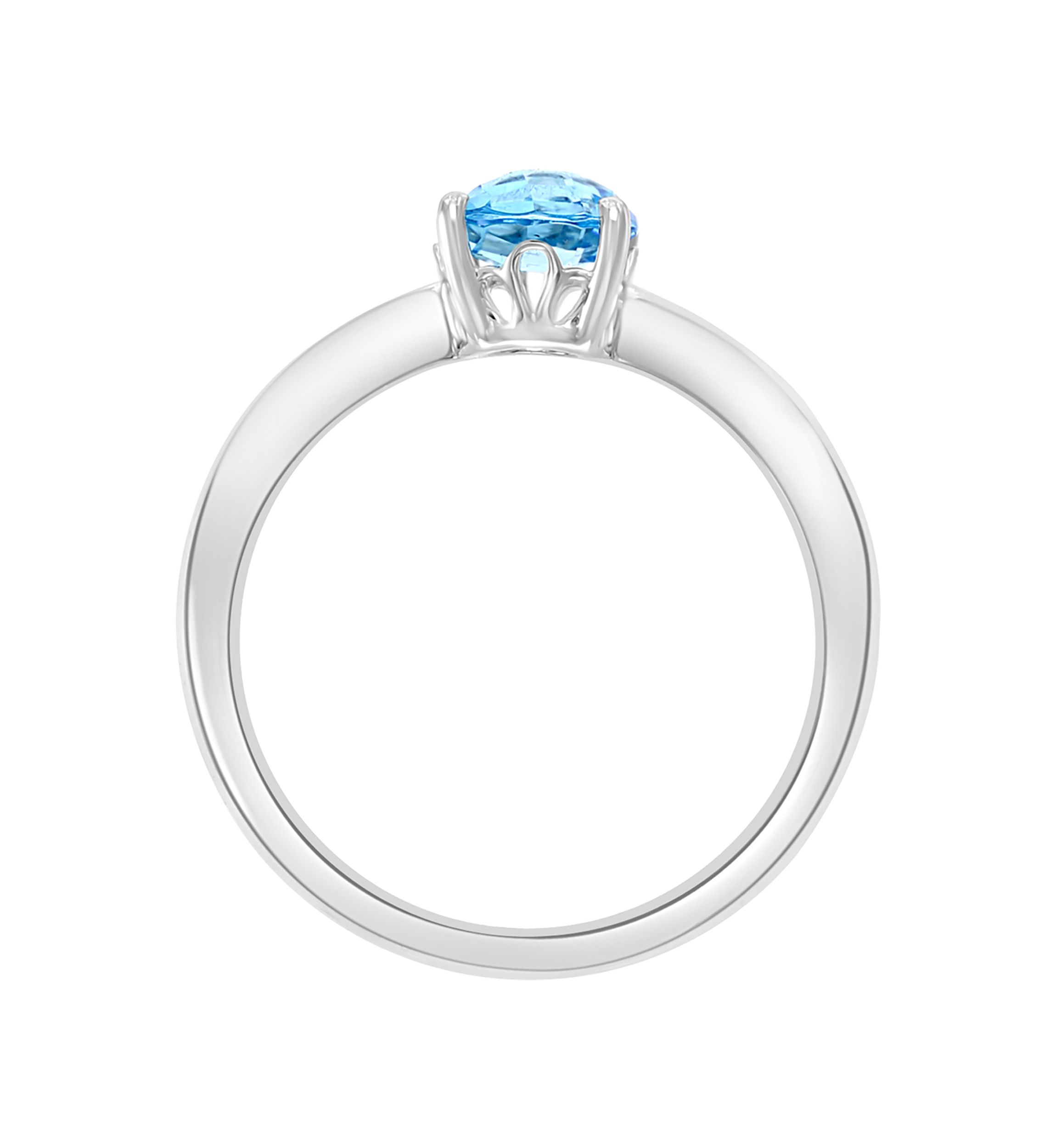 1 ct. t.w. Blue Topaz  Ring in 14k White Gold 