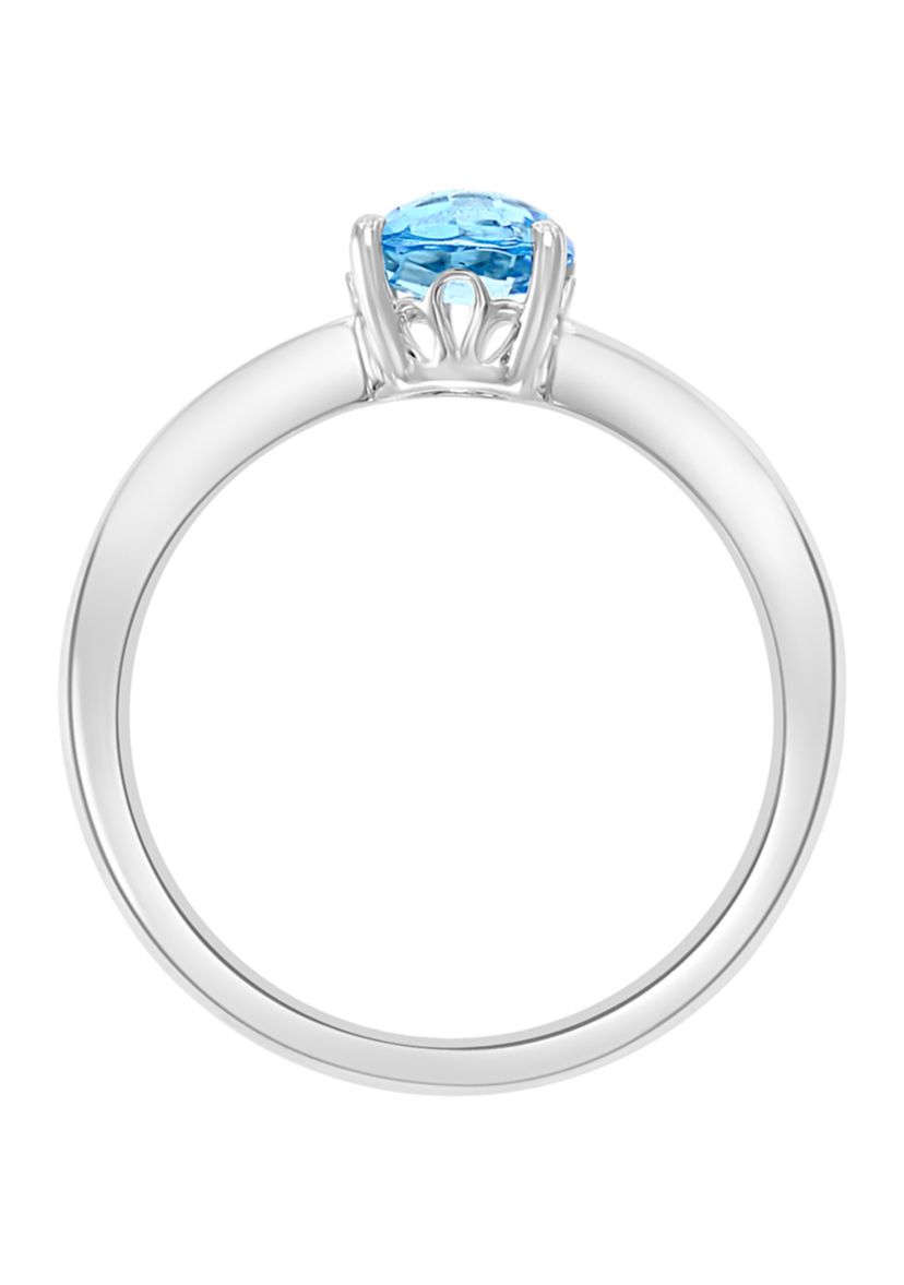  1 ct. t.w. Blue Topaz  Ring in 14k White Gold 