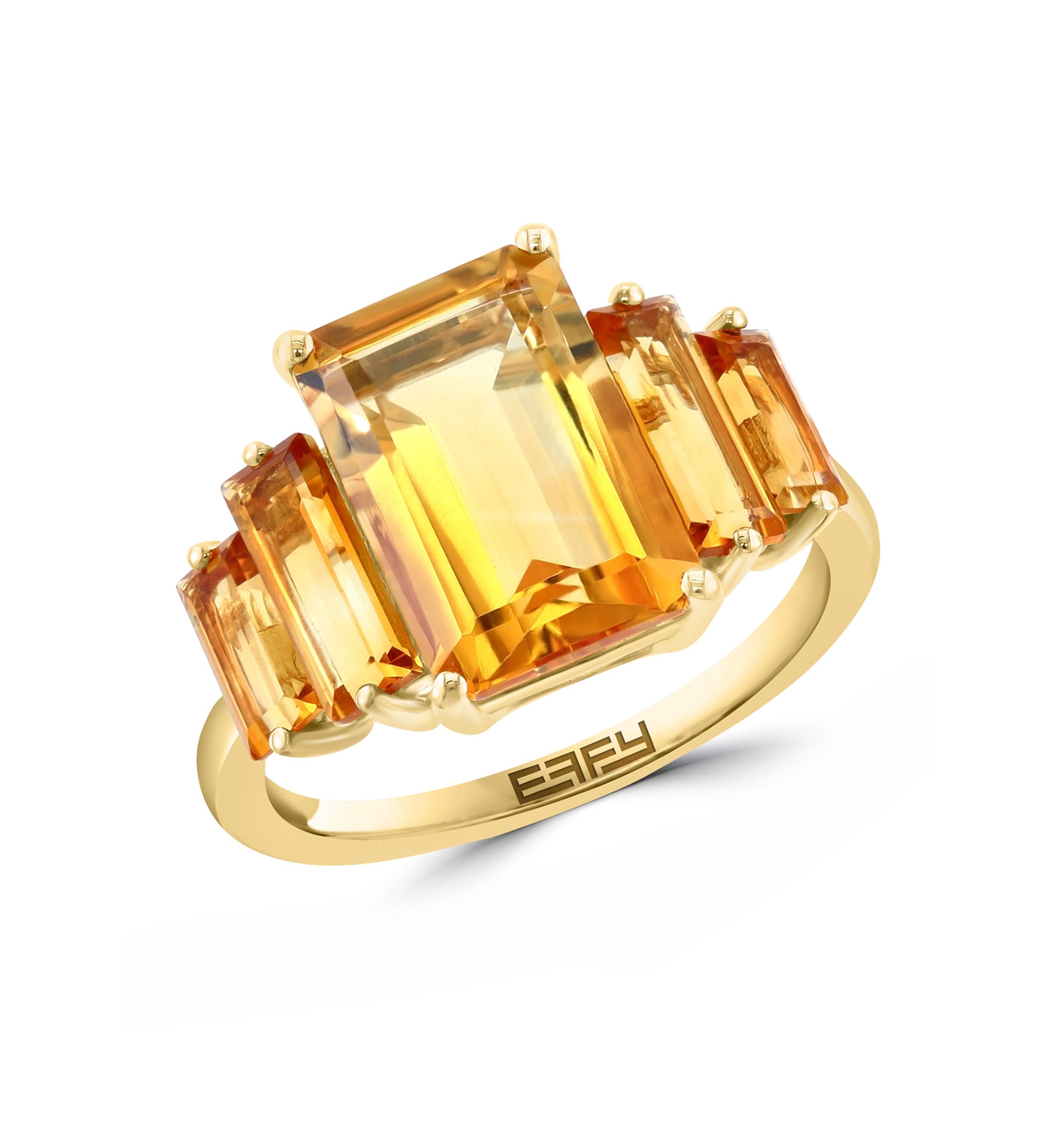 Citrine Ring in 14K Yellow Gold