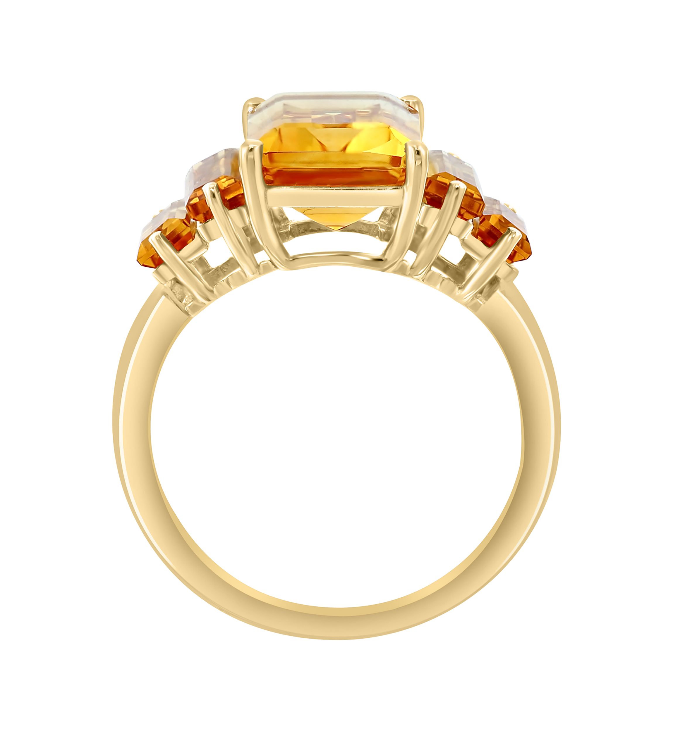 Citrine Ring in 14K Yellow Gold