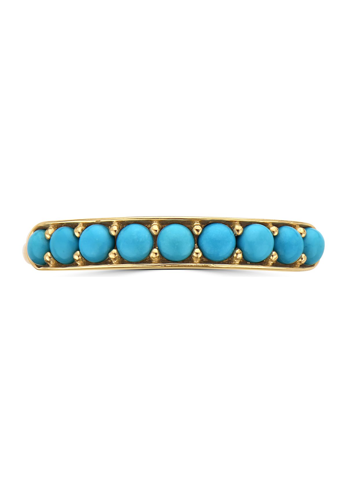 Turquoise Band Ring in 14K Yellow Gold