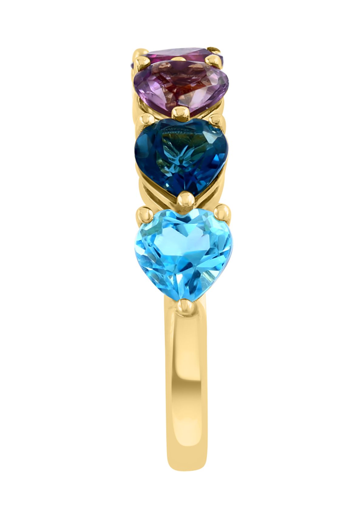  Amethyst, Blue Topaz, London Blue Topaz, Citrine, Garnet, Rhodolite, Peridot Ring In 14k Yellow Gold