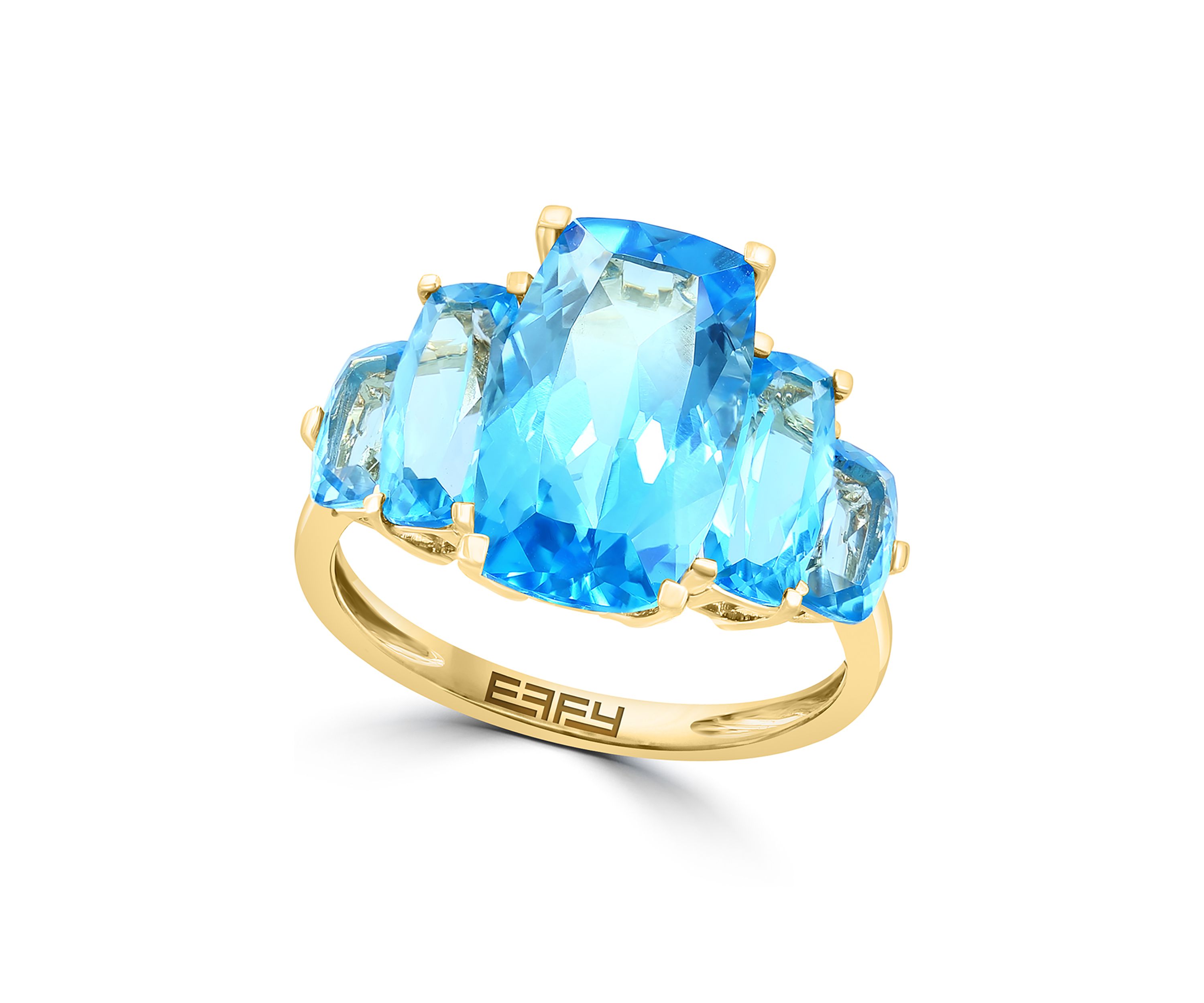 8.5 ct. t.w. Blue Topaz Ring in 14K Yellow Gold