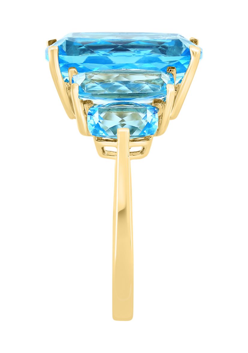 8.5 ct. t.w. Blue Topaz Ring in 14K Yellow Gold