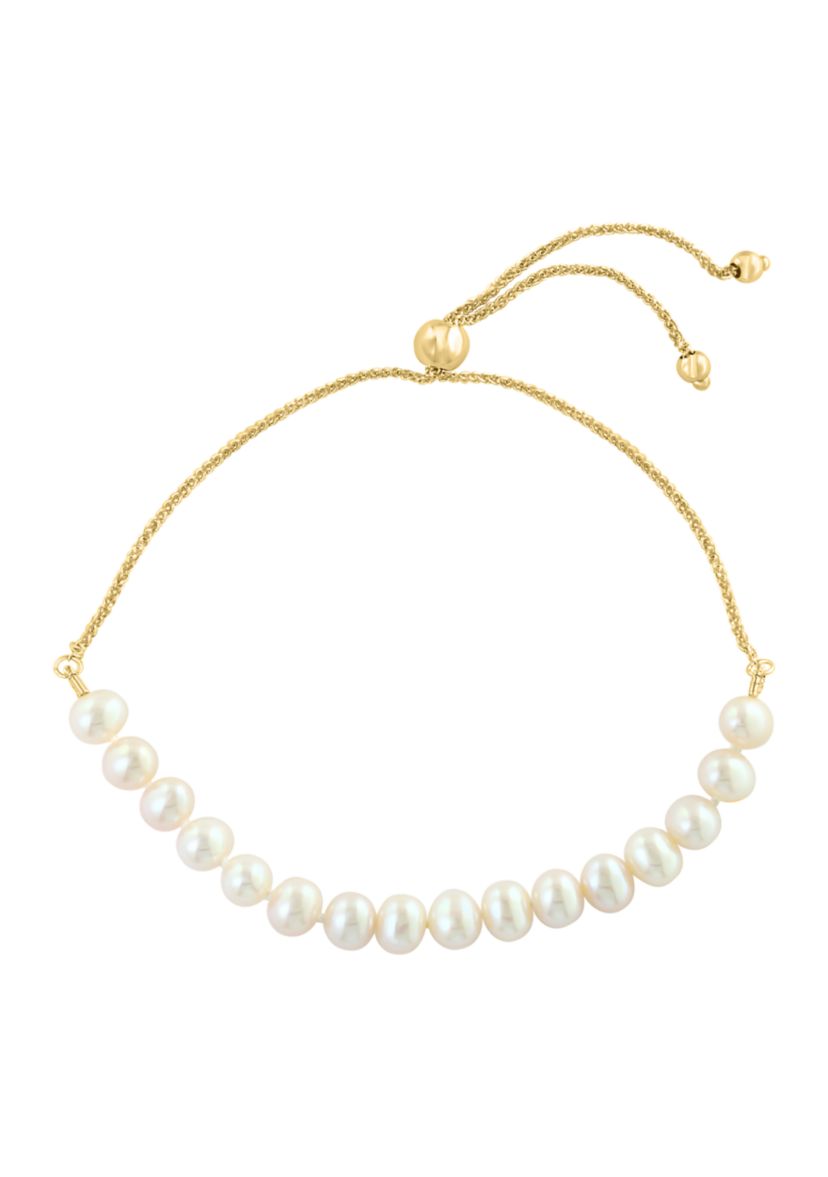14K Yellow Gold Freshwater Pearl Bracelet