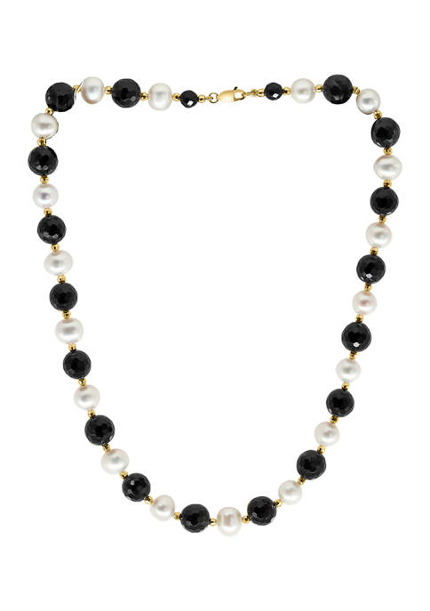Effy® 14K Yellow Gold Freshwater Pearl and Onyx