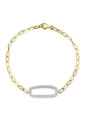 Effy 1/2 Ct. T.w. Diamond Bracelet In 14K Two-Tone Gold