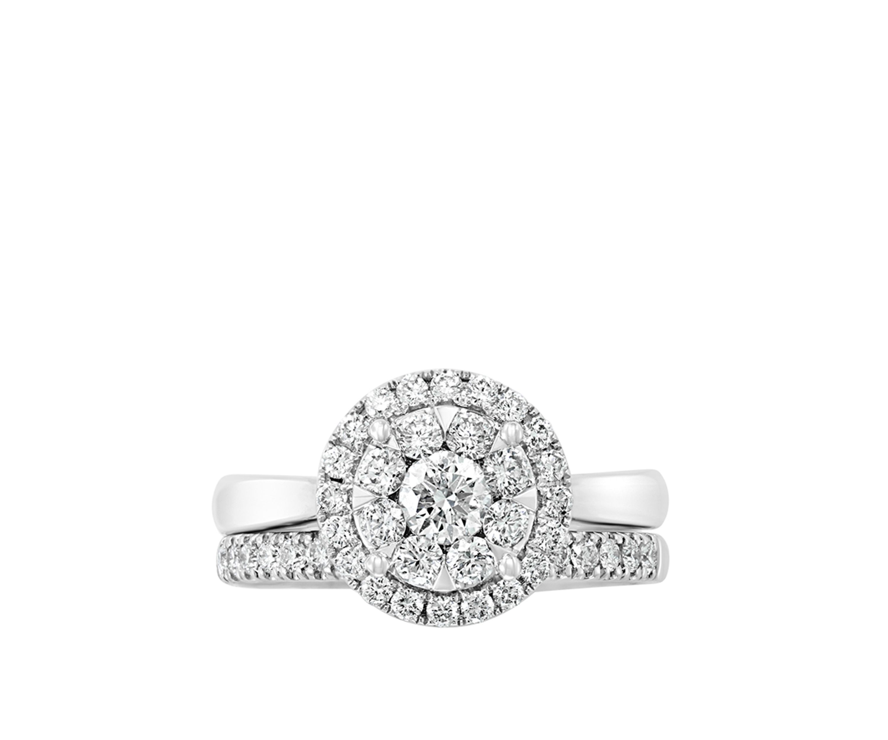 2 Piece 1.02 ct. t.w. Diamond Bridal Ring Set in 14K White Gold 