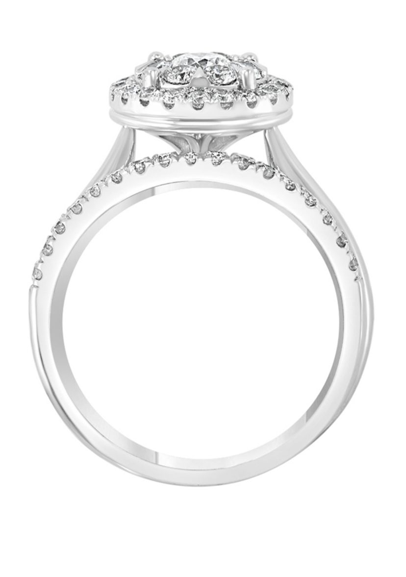 2 Piece 1.02 ct. t.w. Diamond Bridal Ring Set in 14K White Gold 
