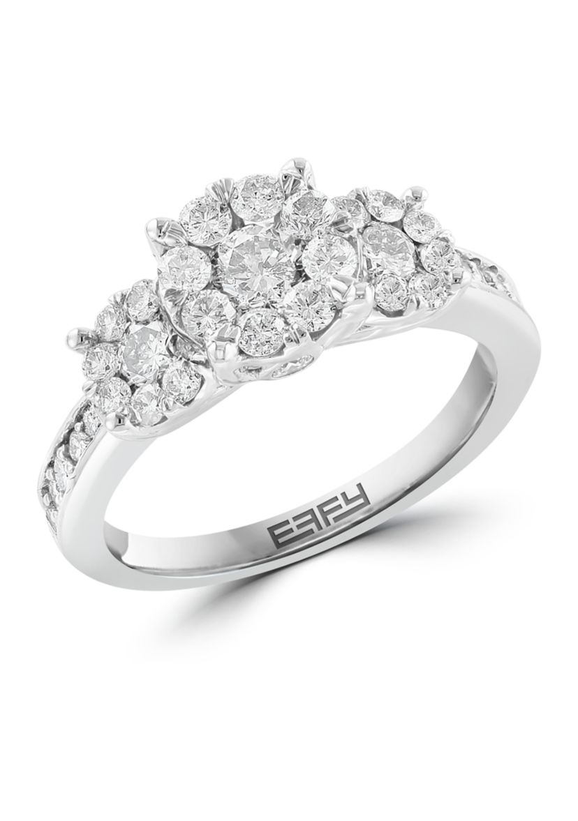1.46 ct. t.w. Diamond Cluster Ring in 14K White Gold 