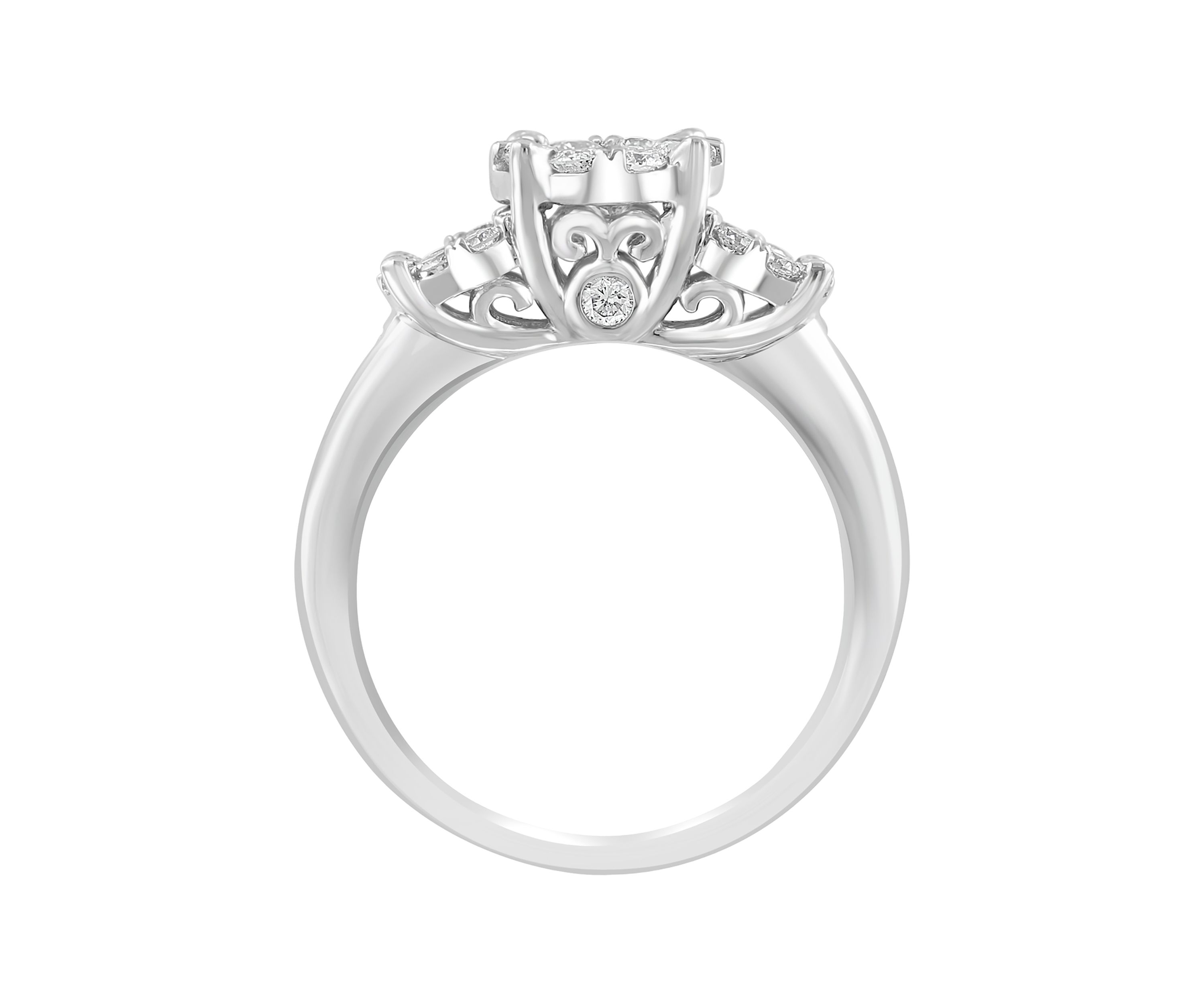 1.46 ct. t.w. Diamond Cluster Ring in 14K White Gold 