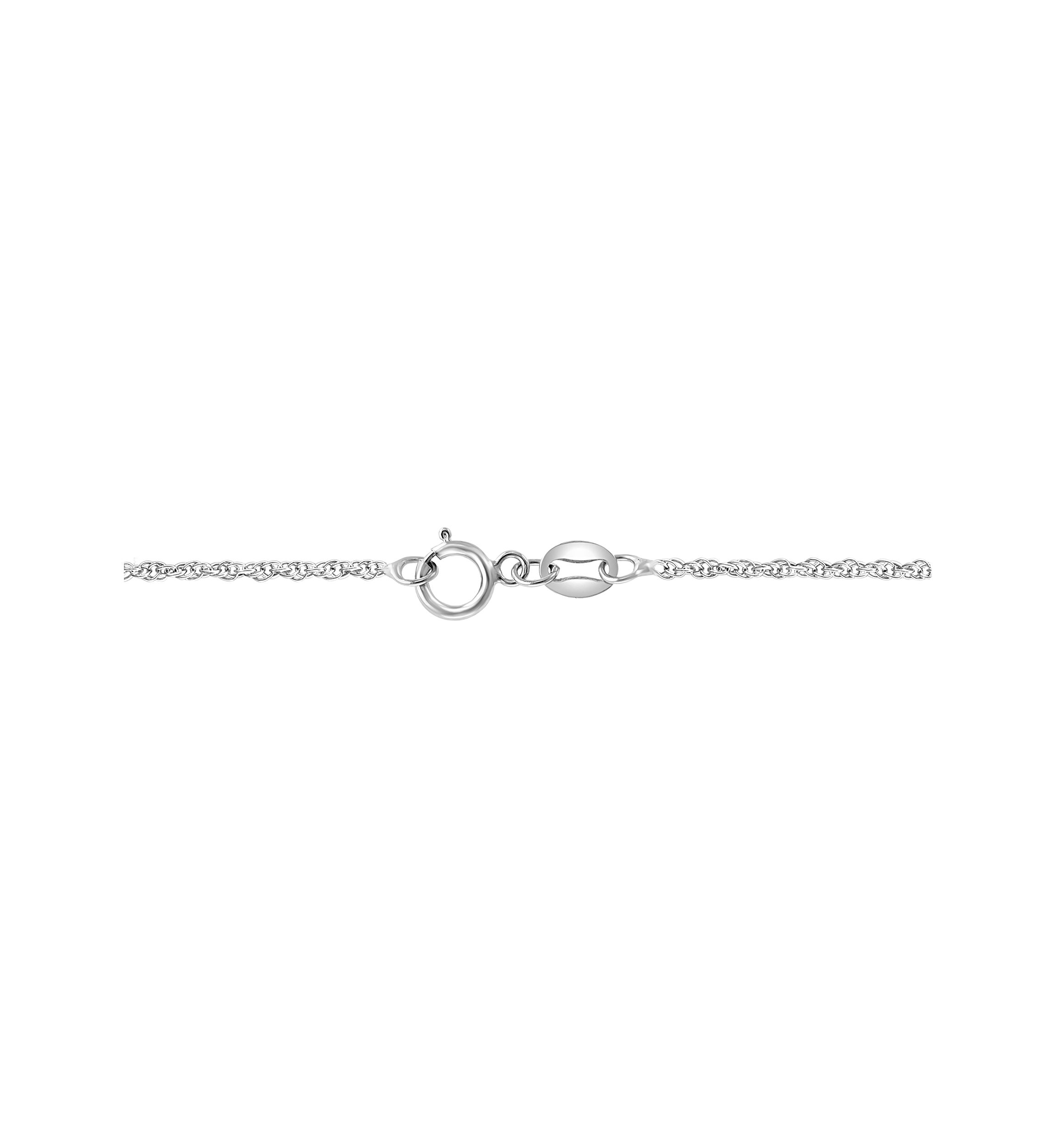 Sterling Silver Diamond Anchor Pendant 
