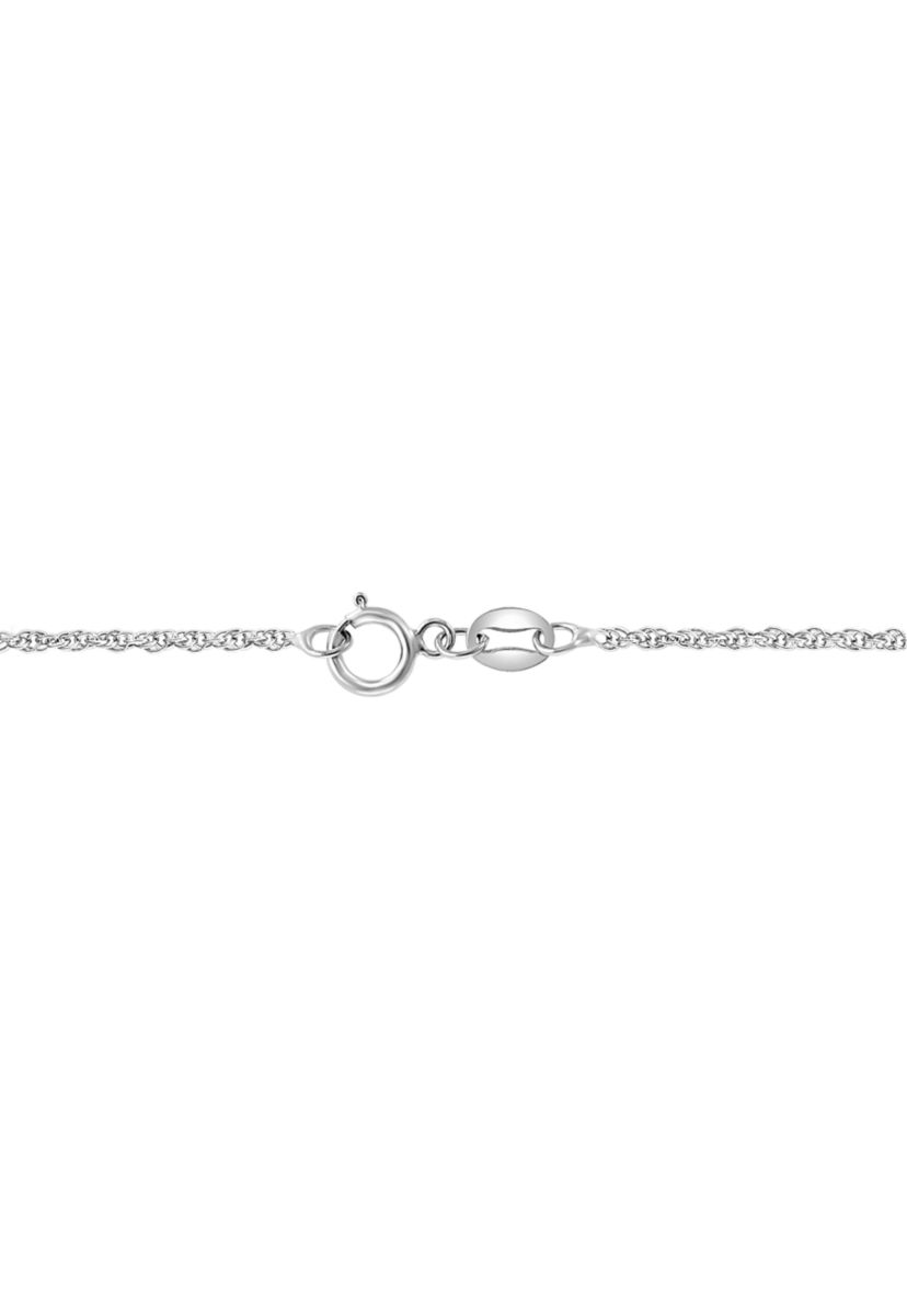 Sterling Silver Diamond Anchor Pendant 