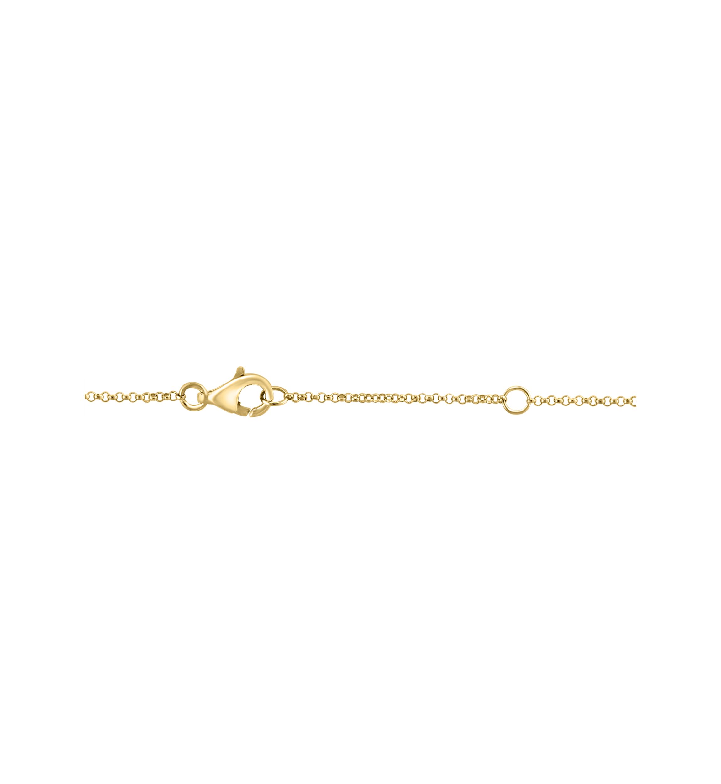  1/6 ct. t.w. Diamond Initial Necklace in Gold Plated Sterling Silver 