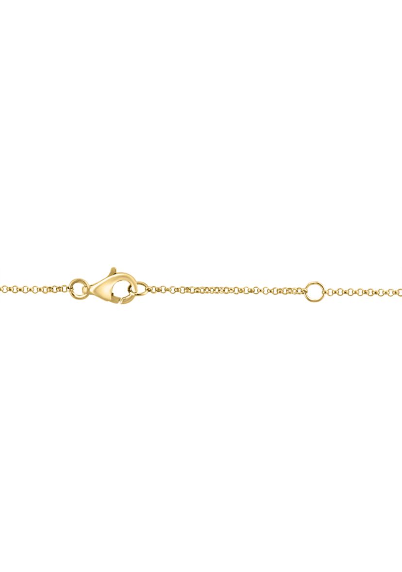  1/6 ct. t.w. Diamond Initial Necklace in Gold Plated Sterling Silver 