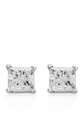 Effy 1.00 ct. t.w. Princess Diamond Studs in 14K White Gold -  5400452EE0H032DD3