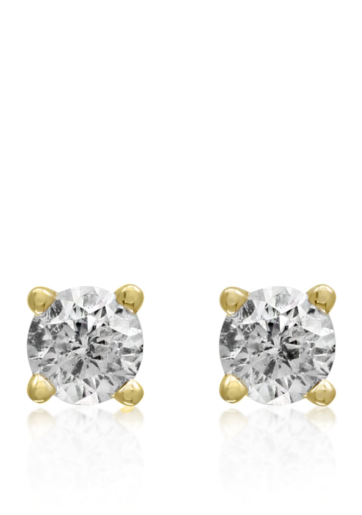 1/6 ct. t.w. Classic Diamond Stud Earrings in 14K Yellow Gold