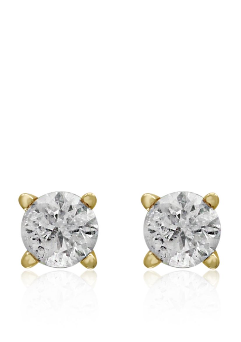 1/4 ct. t.w. Classic Diamond Stud Earrings in 14K Yellow Gold