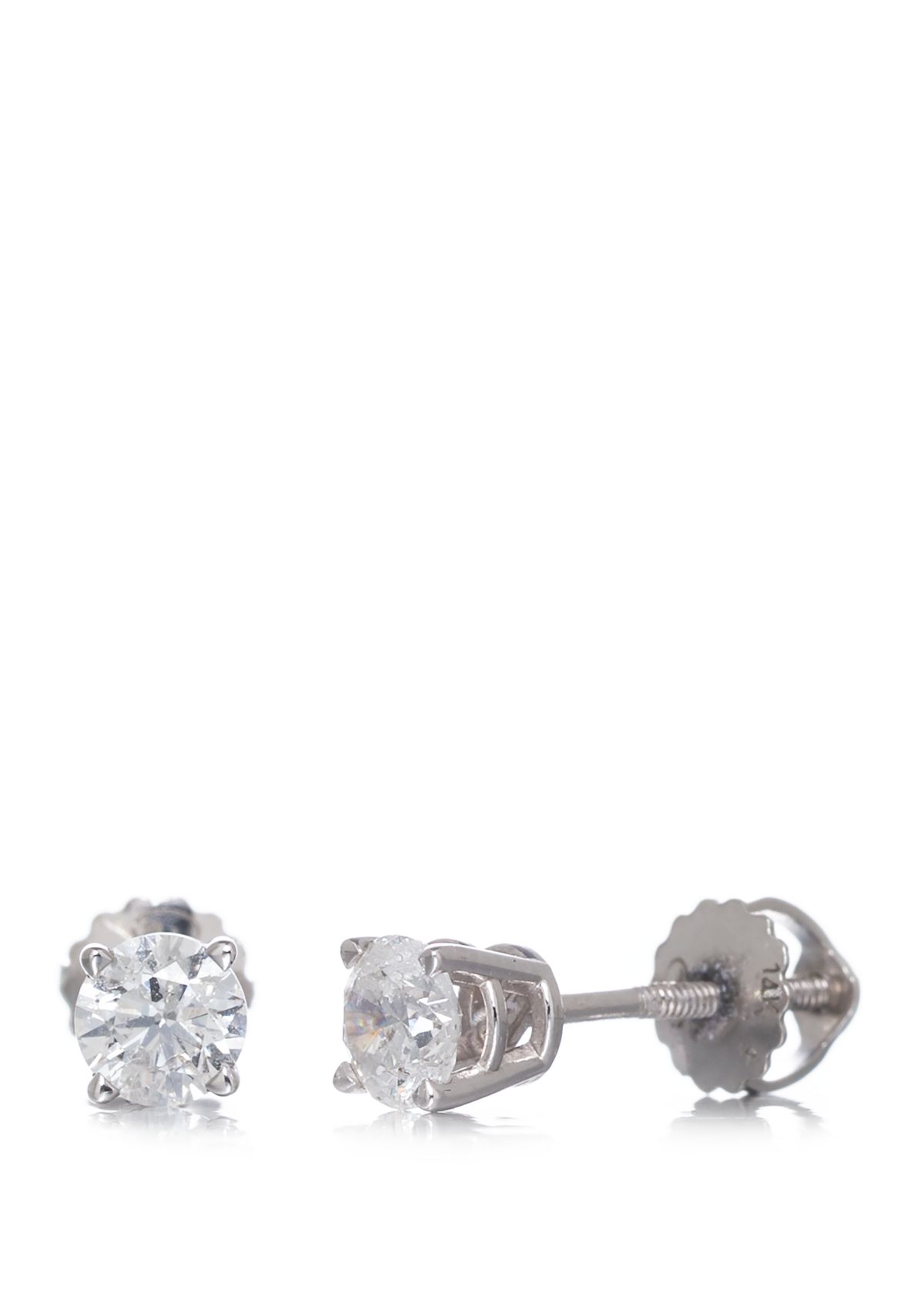 1/2 ct. t.w. Classic Diamond Stud Earrings in 14K White Gold