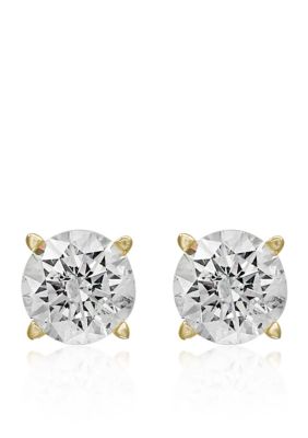 Belk & Co. 1 ct. t.w. Solitaire Diamond Stud Earrings in 14K Yellow ...