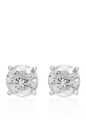 Effy 1.5 ct. t.w. Classic Diamond Stud Earrings in 14K White Gold -  0607649777203