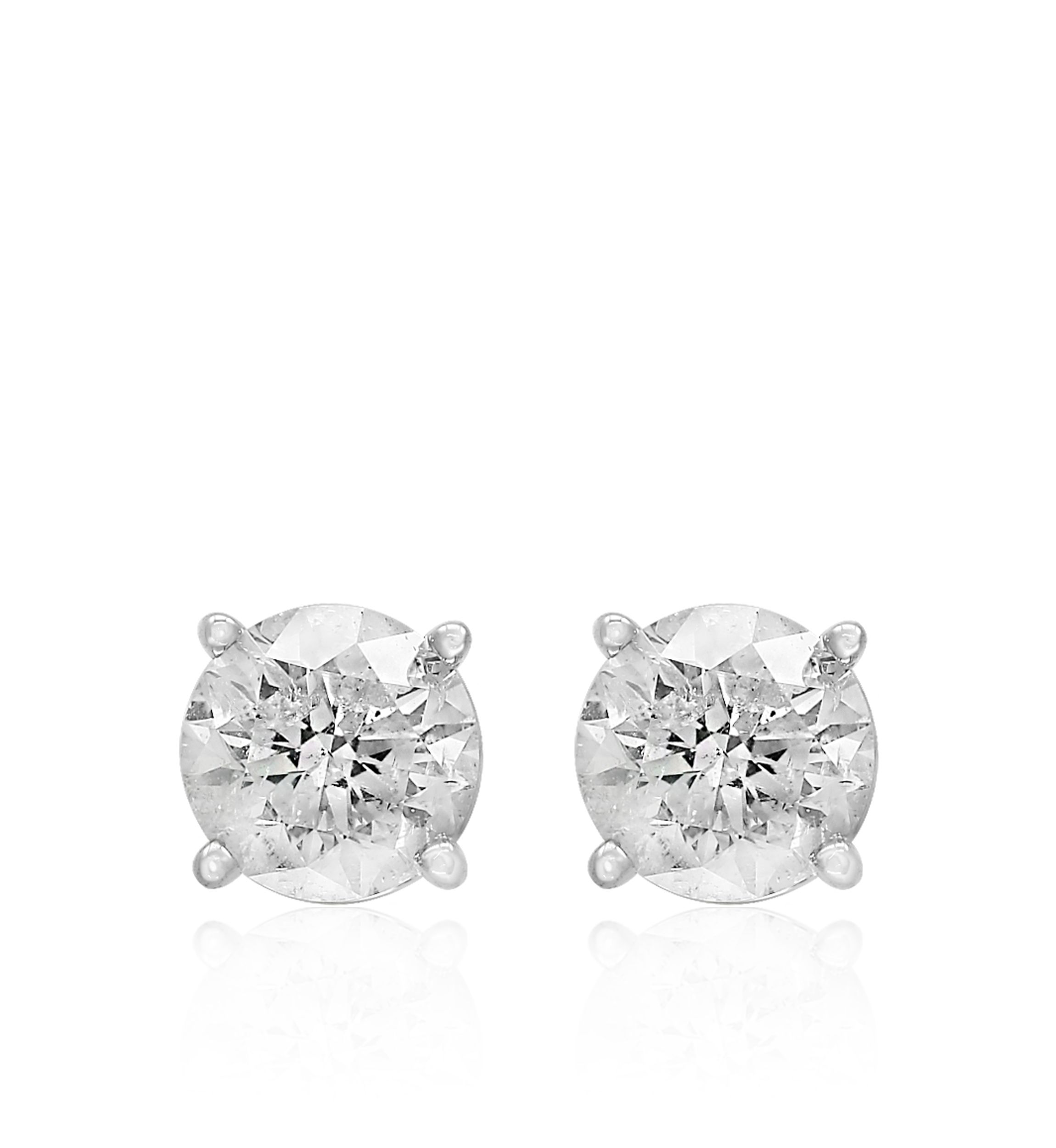 1.5 ct. t.w. Classic Diamond Stud Earrings in 14K White Gold
