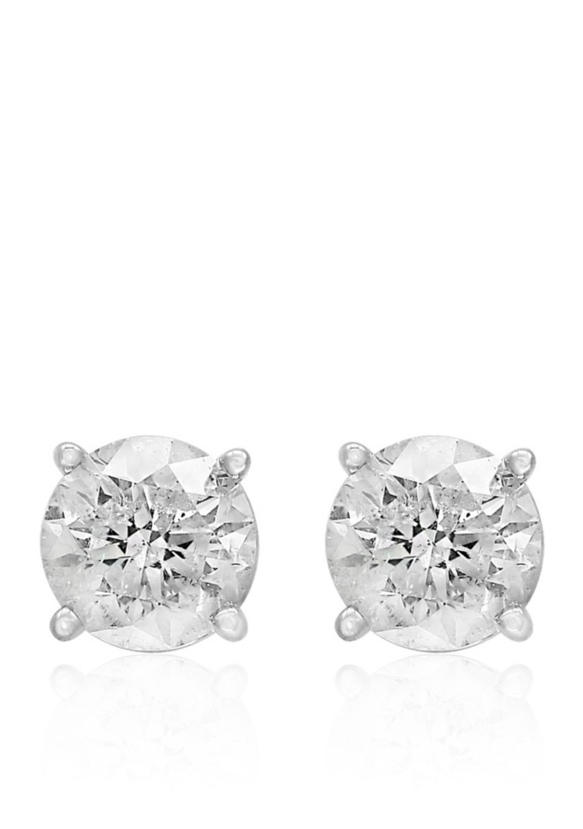 1.5 ct. t.w. Classic Diamond Stud Earrings in 14K White Gold