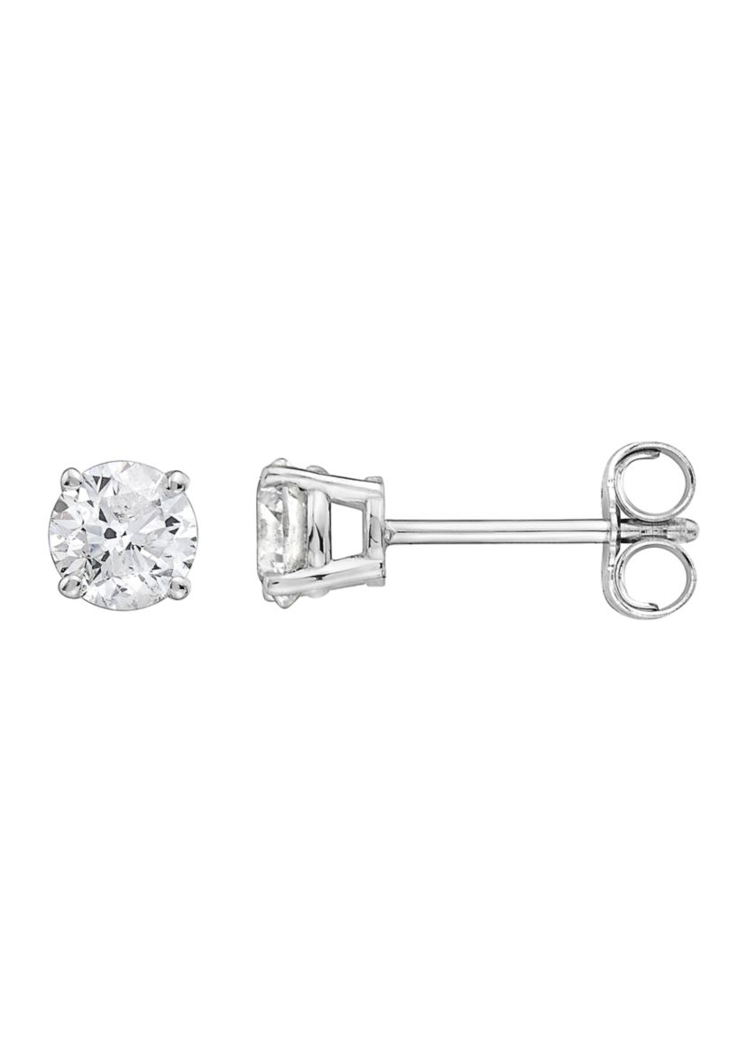 14K White Gold 3/4 ct. t.w. Diamond Stud Earrings