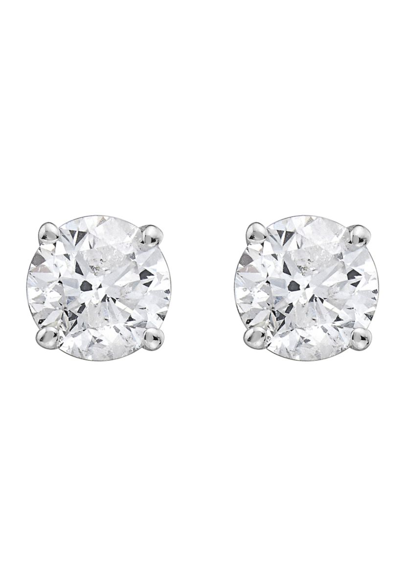 14K White Gold 3/4 ct. t.w. Diamond Stud Earrings