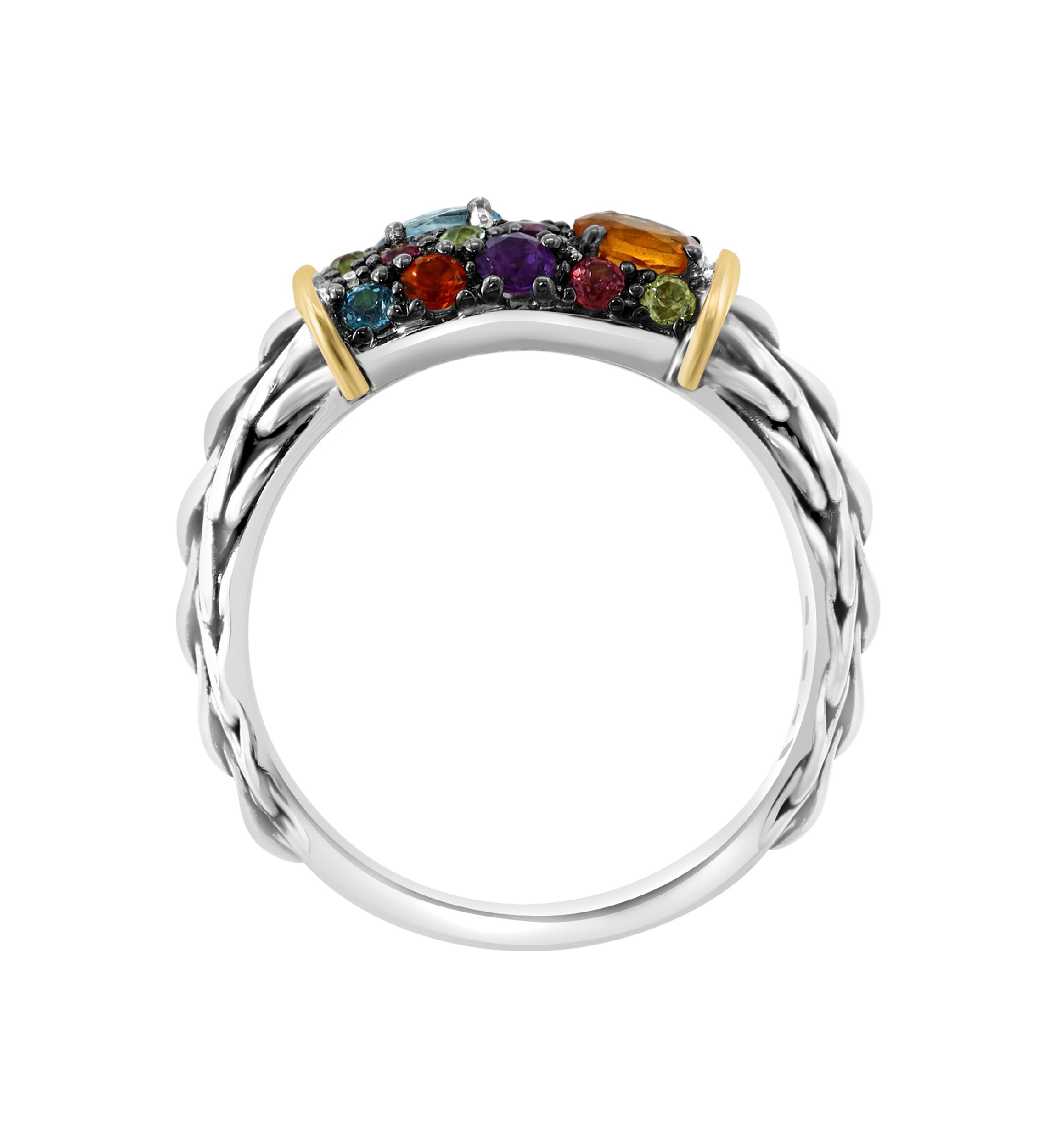 Sterling Silver/14K Yellow Gold Multi Ring 